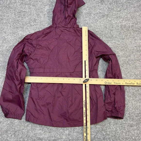 Columbia Jacket Girls XS Purple Hooded Lightweight Windbreaker Full Zip Hiking - Picture 8 of 10
